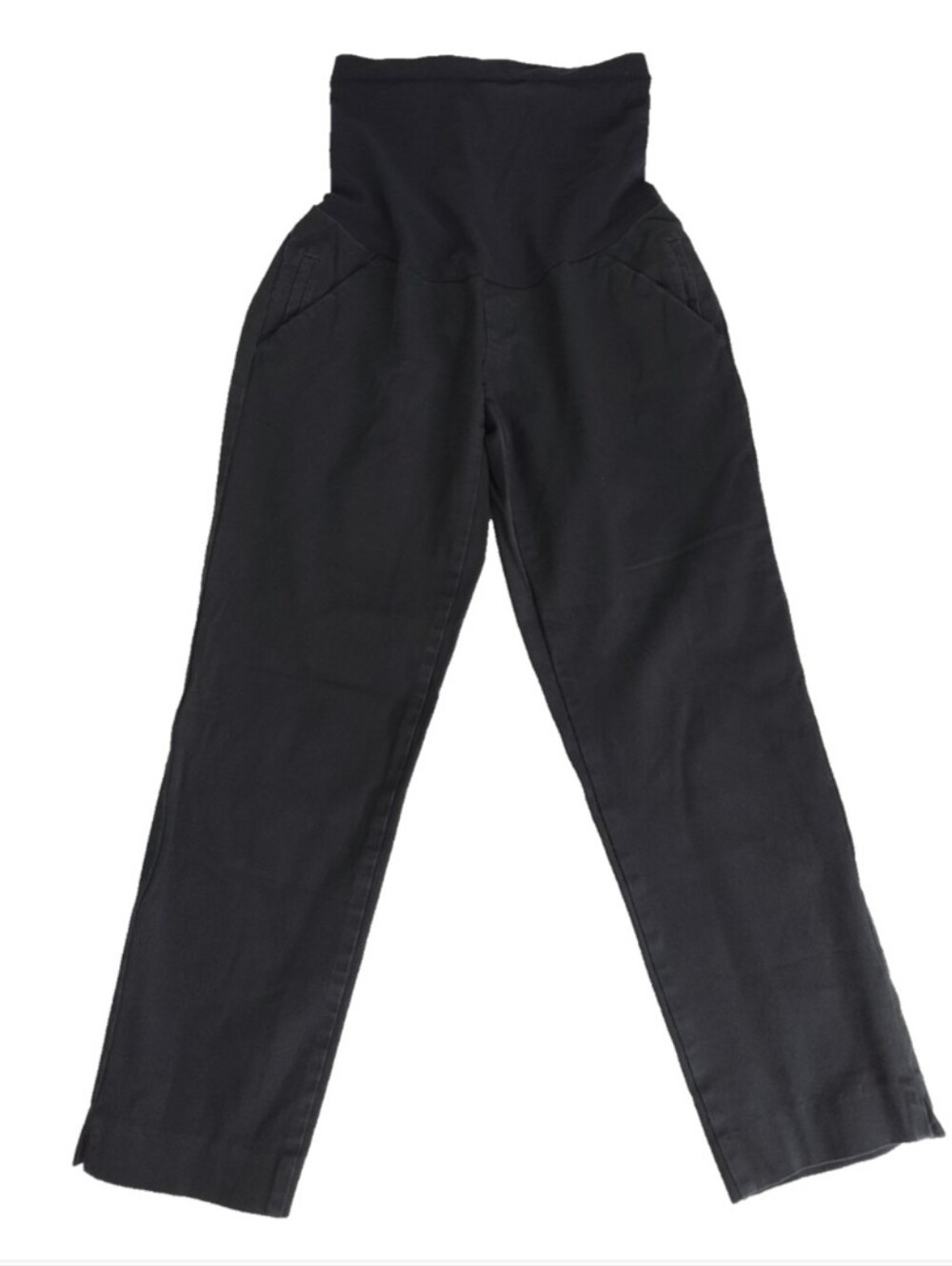 A Pea in the Pod Maternity Pants XS Straight Black Dress Full Panel 26 x 25